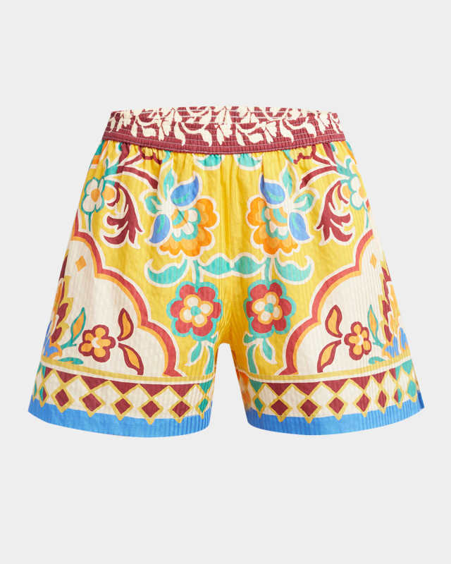 Tapestry Cotton Shorts